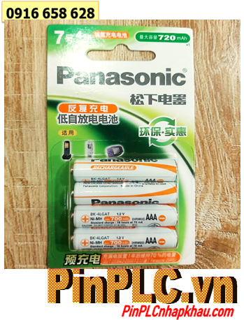 Panasonic BK-4LGA4BCA; Pin sạc AAA 1.2v Panasonic BK-4LGA4BCA AAA700mAh chính hãng _Vỉ 4viên